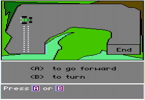 Animal Rescue (Apple II) screenshot: Navigating Helen