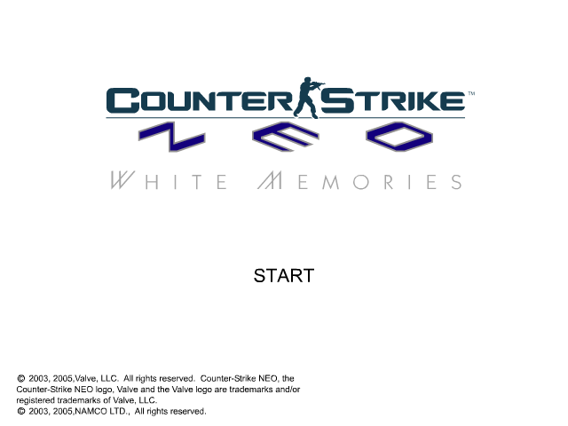 Counter-Strike Neo: White Memories - Episode 1: First Contact (Windows) screenshot: All of the <i>White Memories</i> games have the same start menu.