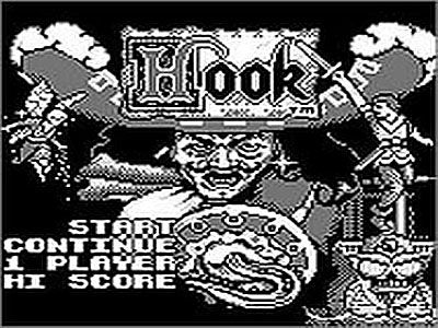 Hook (Game Boy) screenshot: Game Boy version title screen