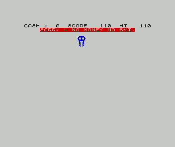 Horace Goes Skiing (ZX Spectrum) screenshot: Starting the skiing action