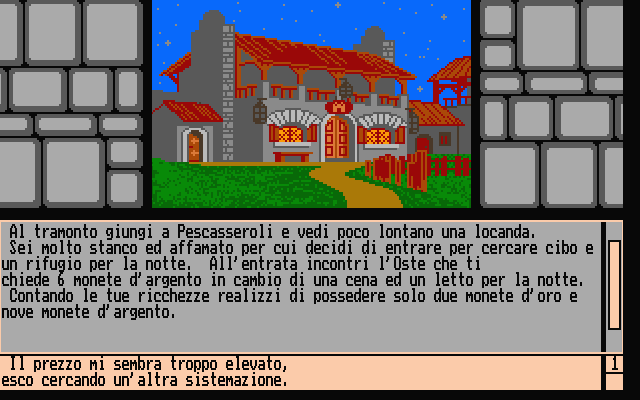 Profezia (DOS) screenshot: God, I wish I spoke Italian