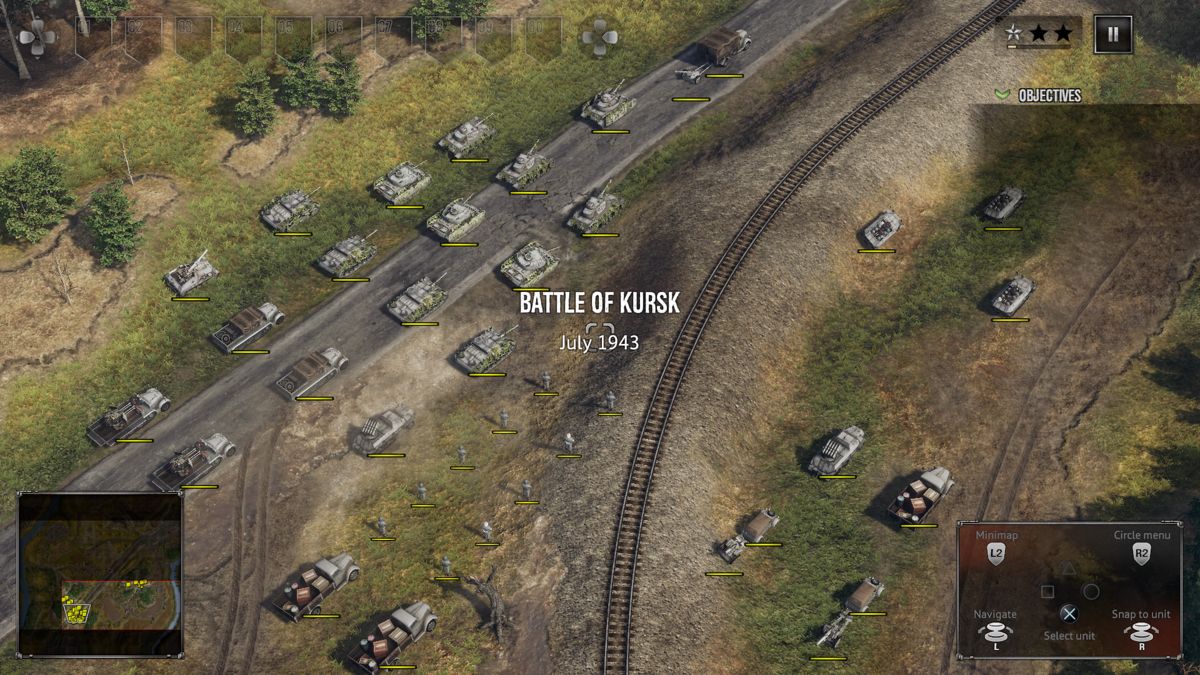 Sudden Strike 4 (PlayStation 4) screenshot: Commencing the battle of Kursk