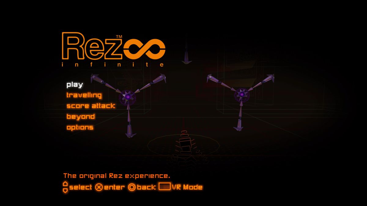 Rez Infinite (PlayStation 4) screenshot: Gameplay modes