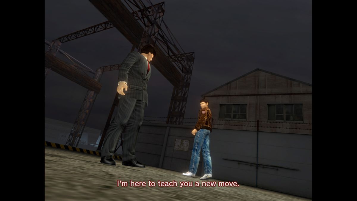 Shenmue I & II (PlayStation 4) screenshot: Shenmue: Ryo can learn new fighting moves from other NPCs or by finding a fight move scrolls