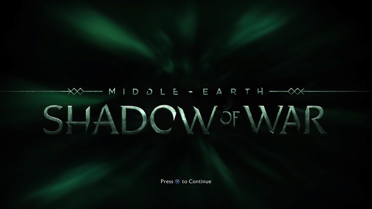 Middle-earth: Shadow of War (PlayStation 4) screenshot: Main title