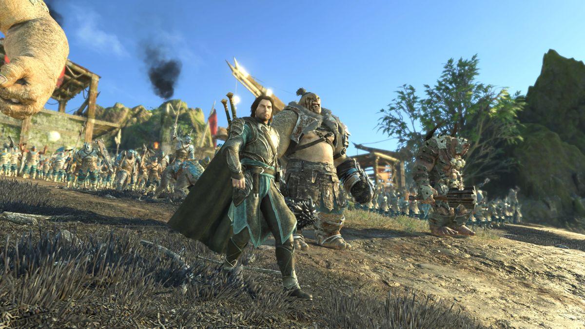 Middle-earth: Shadow of War (PlayStation 4) screenshot: Assembling an army for an assault on enemy fortress