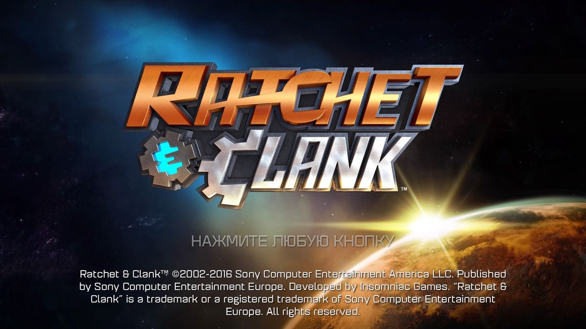 Ratchet & Clank (PlayStation 4) screenshot: Title screen