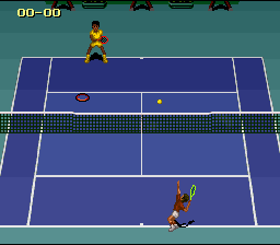 Jimmy Connors Pro Tennis Tour (SNES) screenshot: Serving