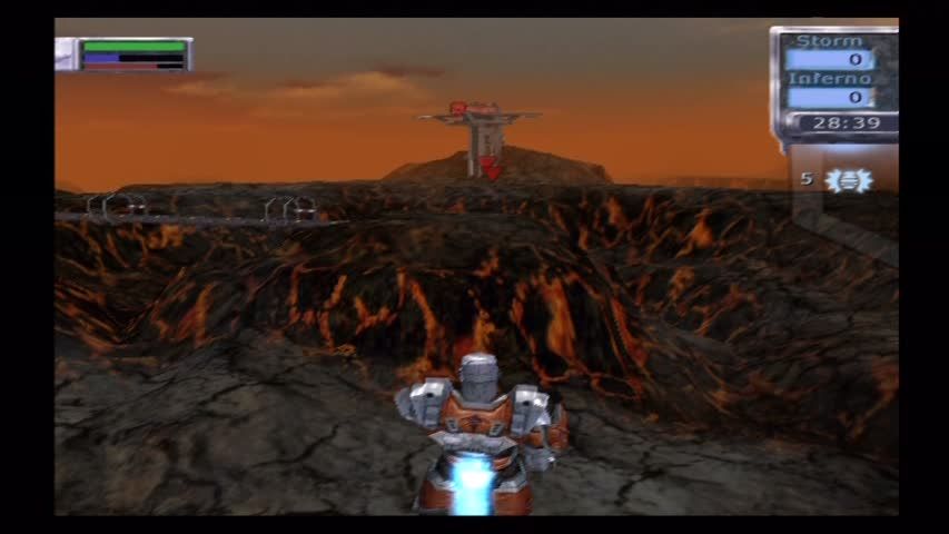 Tribes: Aerial Assault (PlayStation 2) screenshot: Jetpacks are the key source of travel in Tribes