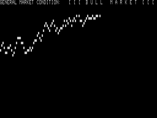 Stock Exchange (TRS-80) screenshot: Market Conditions