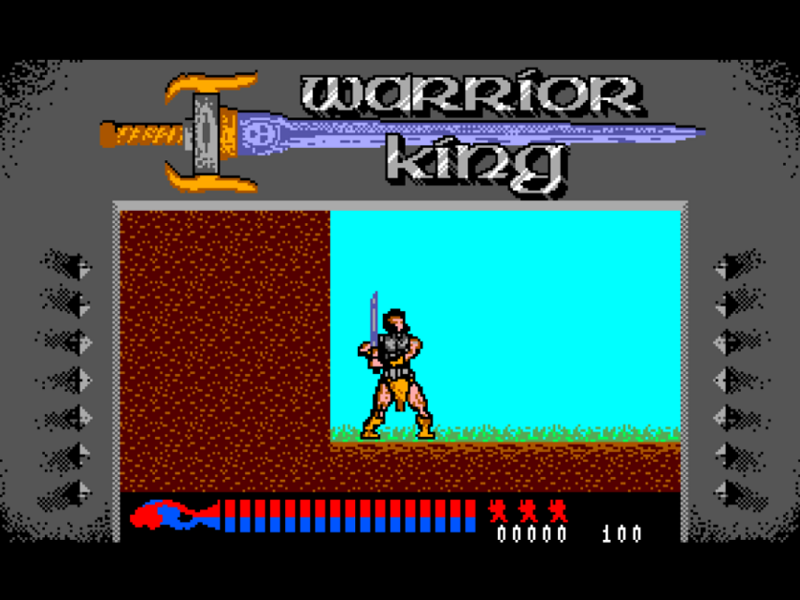 Warrior King (TRS-80 CoCo) screenshot: Starting Area