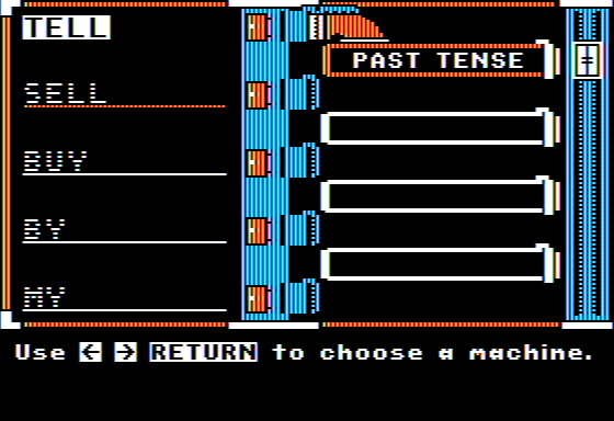 Word-A-Mation: Exploring Word Relationships (Apple II) screenshot: Converting Words