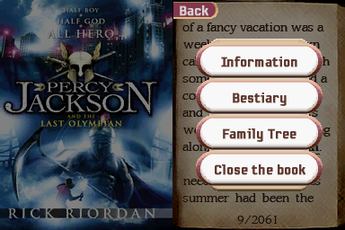Flips: Percy Jackson (Nintendo DS) screenshot: Pause Menu