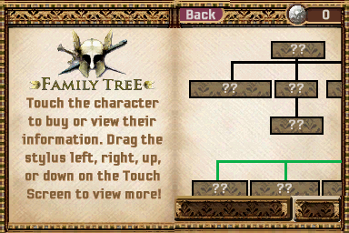 Flips: Percy Jackson (Nintendo DS) screenshot: Family Tree