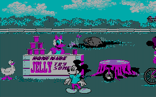 Mickey's ABC's: A Day at the Fair (DOS) screenshot: At the Fair (CGA)