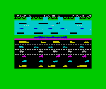 Hopper (ZX Spectrum) screenshot: The full train viisble