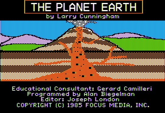 Your Universe Volume 2: The Planet Earth (Apple II) screenshot: Title Screen