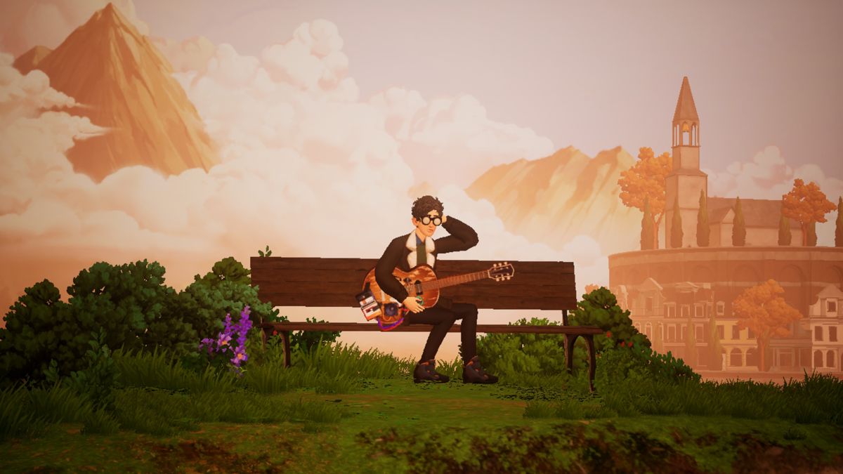 The Artful Escape (Windows) screenshot: Francis Vendetti in the opening sequence