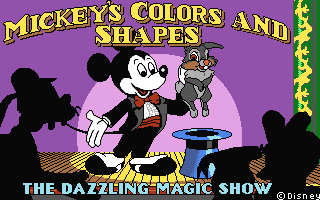 Mickey's Colors & Shapes (DOS) screenshot: Title (VGA 16 Color)