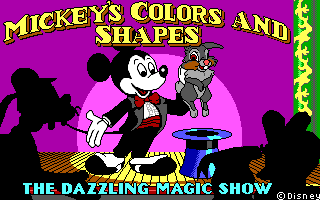 Mickey's Colors & Shapes (DOS) screenshot: Title (EGA)