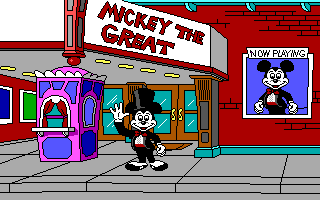 Mickey's Colors & Shapes (DOS) screenshot: Outside Stage (EGA)