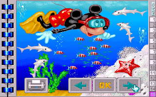 Mickey's Jigsaw Puzzles (DOS) screenshot: Sea Puzzle