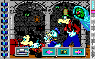 Mickey's Jigsaw Puzzles (DOS) screenshot: Spooky Puzzle (EGA)