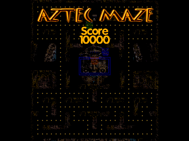 Aztec Maze (DOS) screenshot: Main/title screen.