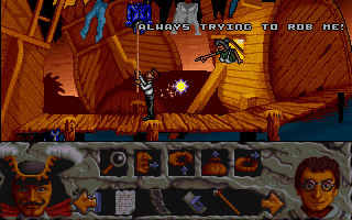 Hook (DOS) screenshot: Behind Pirate Square