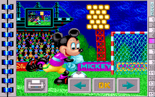 Mickey's Jigsaw Puzzles (DOS) screenshot: Football Puzzle