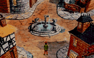 Curse of Enchantia (Amiga) screenshot: Nice fountain.