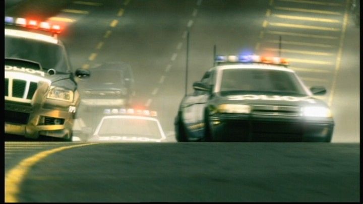 Need for Speed: Most Wanted (Xbox 360) screenshot: Police chase from the opening cinematic
