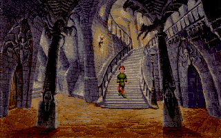 Curse of Enchantia (Amiga) screenshot: These stairs leads nowhere.