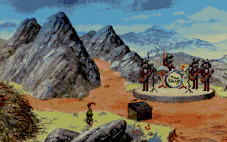 Curse of Enchantia (Amiga) screenshot: Move over Beatles, the Slugs are in town!