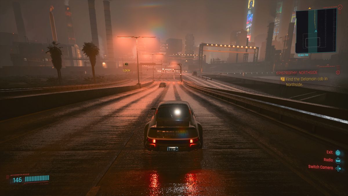 Cyberpunk 2077 (PlayStation 4) screenshot: Getting Johnny's ride, a Porsche from the old days