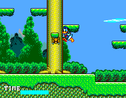 The Lucky Dime Caper starring Donald Duck (SEGA Master System) screenshot: Graphics quality is amazing for 8-bit. Backgrounds are beautiful.
