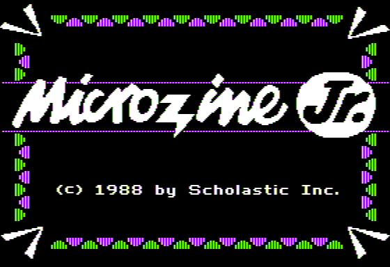 Microzine Jr. #3 (Apple II) screenshot: Title Screen