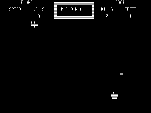 Midway (TRS-80) screenshot: Combat