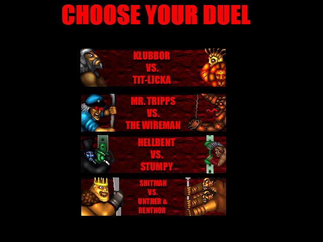 Nogginknockers X: The Duel (Windows) screenshot: Select characters