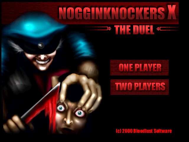 Nogginknockers X: The Duel (Windows) screenshot: Title screen
