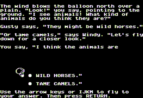 Microzine Jr. #3 (Apple II) screenshot: Storybook Maker II - What Animals Do I See