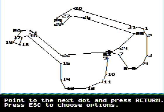 Microzine Jr. #3 (Apple II) screenshot: Going Dotty - Sunglasses