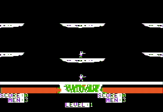 Gladiator (Apple II) screenshot: Starting the Jousting