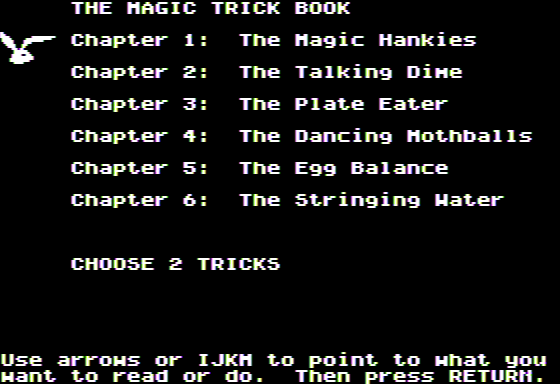 Microzine Jr. #3 (Apple II) screenshot: The Great Frankfurter - All Six Tricks