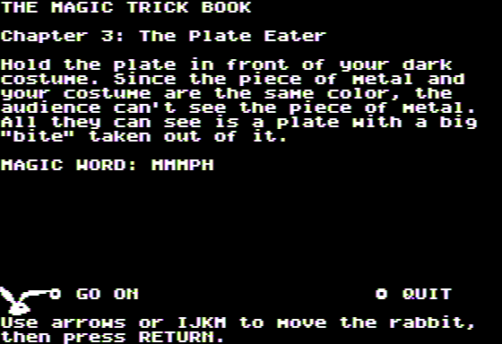 Microzine Jr. #3 (Apple II) screenshot: The Great Frankfurter - The Plate Eater
