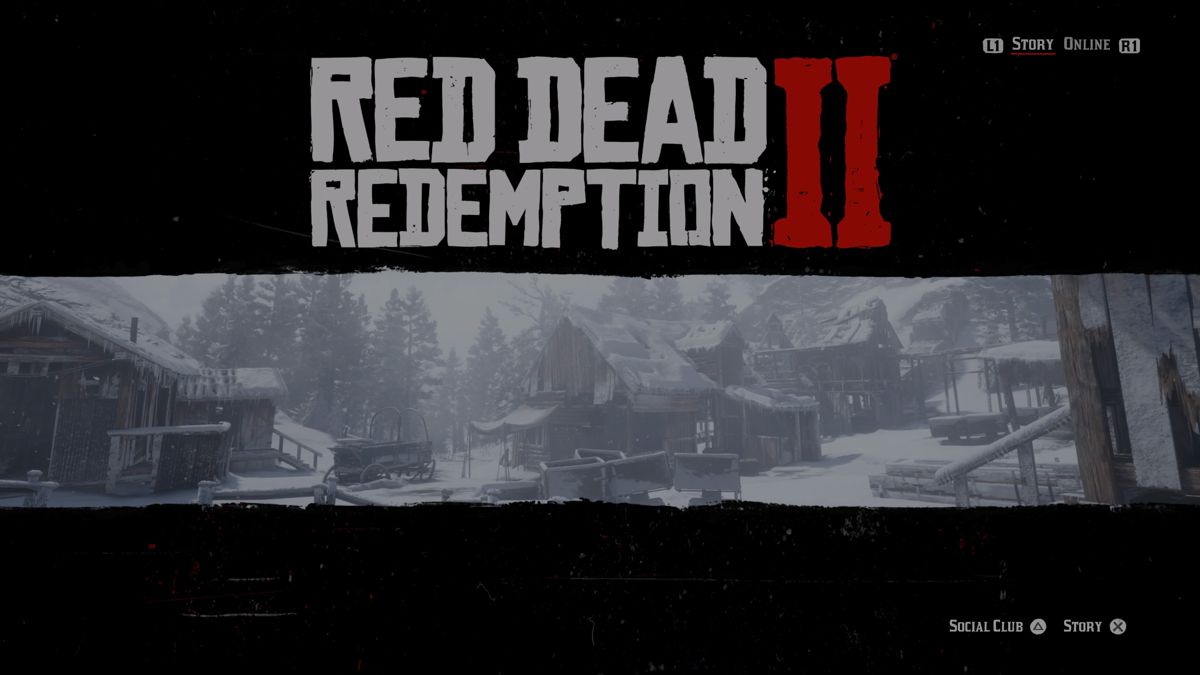 Red Dead Redemption II (PlayStation 4) screenshot: Main menu