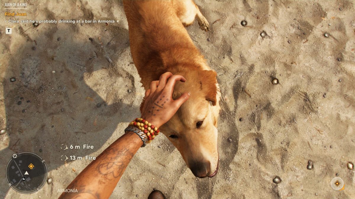 Far Cry 6 (Windows) screenshot: You can even pet animals.