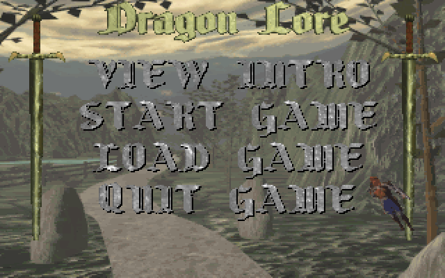 Dragon Lore: The Legend Begins (PC-98) screenshot: PC-98 Main Menu