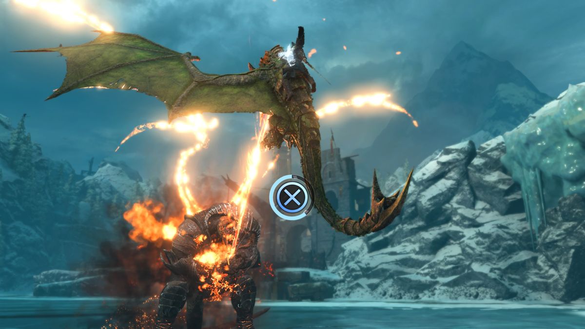 Middle-earth: Shadow of War (PlayStation 4) screenshot: Fighting Tar Goroth