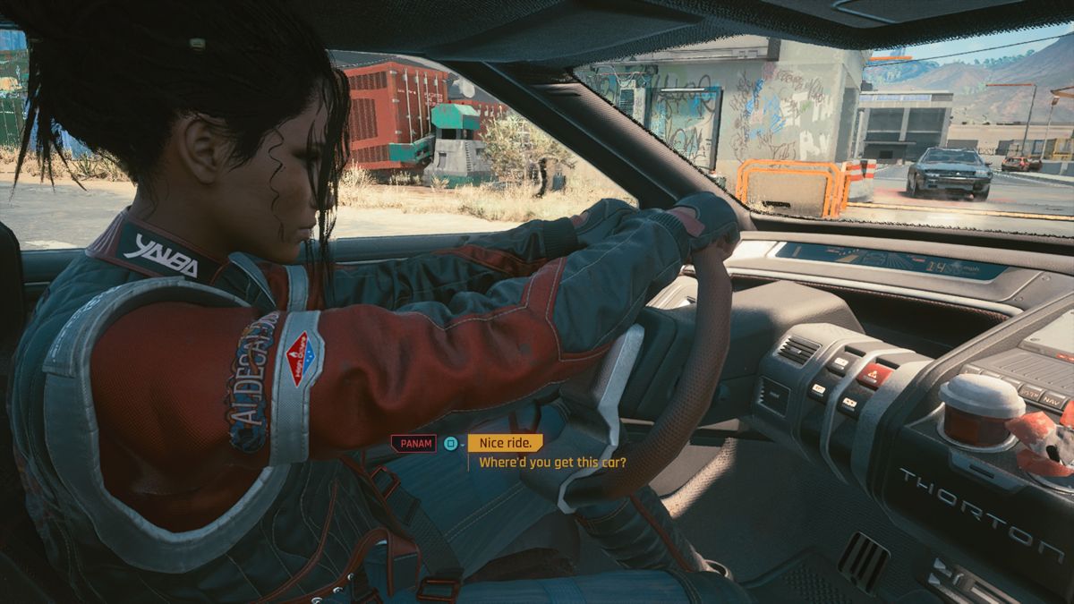 Cyberpunk 2077 (PlayStation 4) screenshot: Meeting Panam and assisting her in her mission of revenge